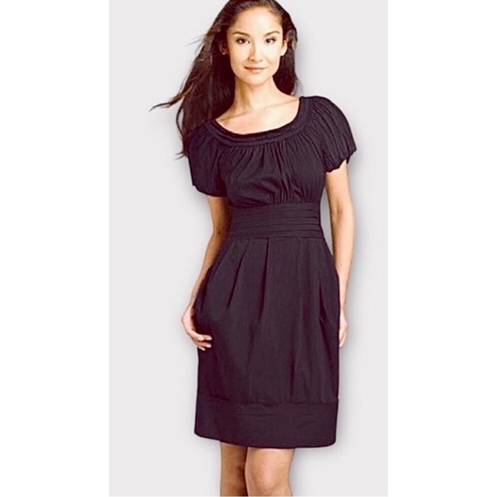 BCBG MaxAzria Cotton Pleated Dress